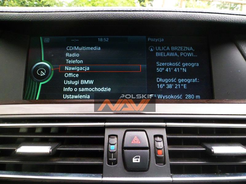 BMW Professional z twardym dyskiem (CIC) Tłumaczenie nawigacji - Polskie menu